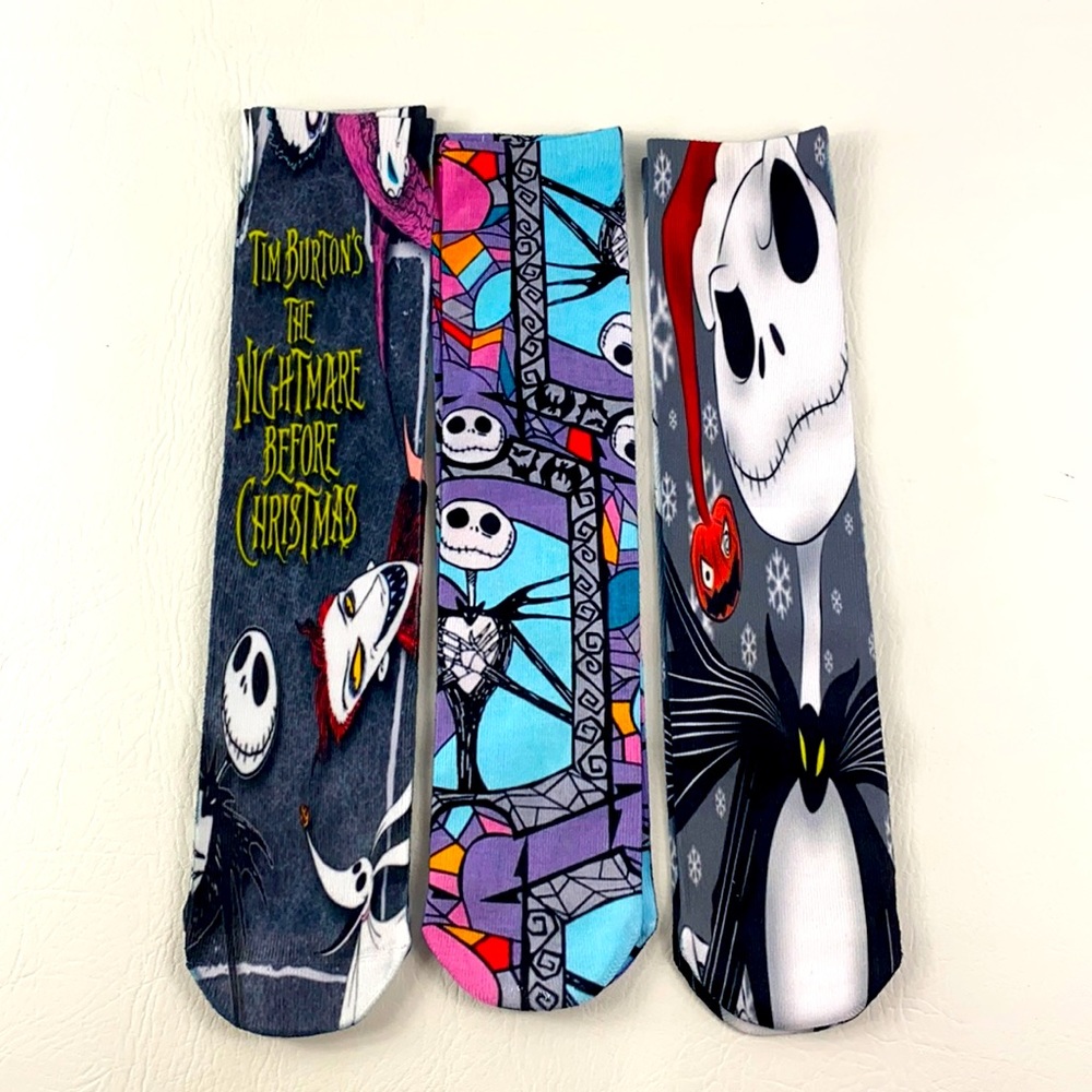 Nightmare Before Christmas Socks 3 pairs!💀🎃🎄